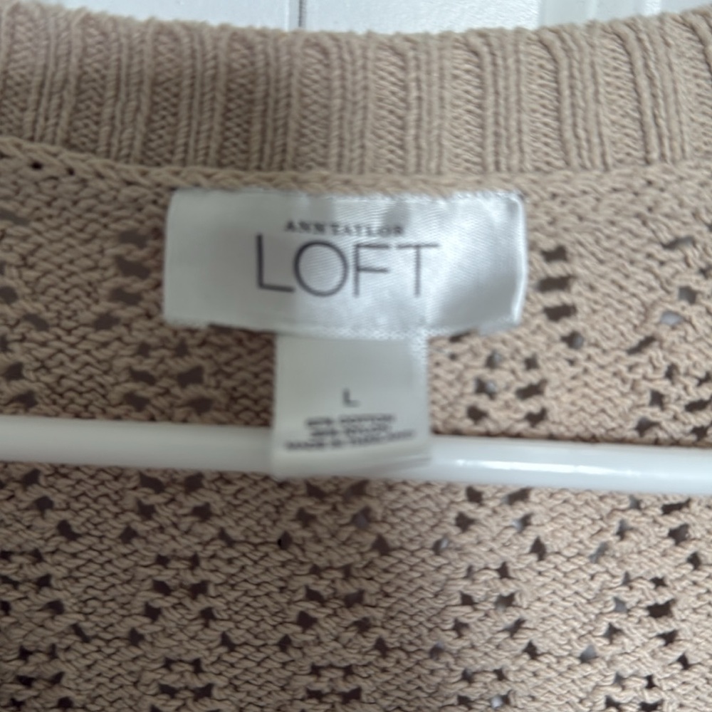 LOFT Beige Knit Cardigan - Picture 2 of 5